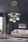 Dron 3 Renk Modern Sarkıt 4 Toplu Led Avize Powerled Ledli Avize thumbnail 8