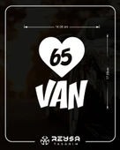Kalpli 65 Van Araba Sticker 17x17 Cm Beyaz thumbnail 2