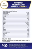Nutraxin Multivitamin Mineral Energy 60 Tablet thumbnail 2