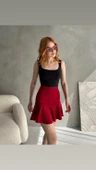 Kadın Şort Etek Volanlı Krep thumbnail 1