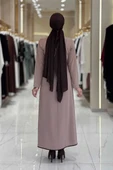 Gül Detaylı Elbise 3976 Vizon thumbnail 2