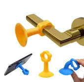 CM-072 Vantuzlu Geçmeli Kapı Kolu Stoper 4lü Set Beyaz thumbnail 2