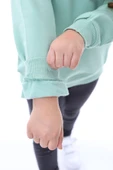 Basic Bisiklet Yaka Şardonlu Çocuk Sweatshirt 3-10 Yaş Krem thumbnail 4