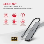 UNITEK USB-C 7in1 UNIVERSAL DOCK STATION (H1118A) thumbnail 4