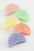 Oval Renkli Mandal Toka 6 cm thumbnail 1