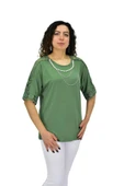 Kadın Kısa Kol Baskılı Bluz BGL-ST04708 thumbnail 7