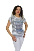 Kadın Kısa Kol Baskılı Bluz BGL-ST04696 thumbnail 1