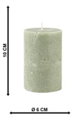 Silindir Mum Yeşil 10 Cm thumbnail 3