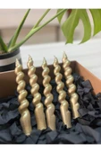 Gold burgu şamdan mum thumbnail 2