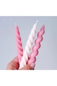 3’lü Spiral ve Twist Şamdan Mum thumbnail 2