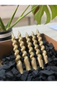 Gold burgu şamdan mum thumbnail 1