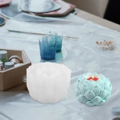 Silikon Çiçek Tomurcuğu Tealight Mumluk Kalıbı thumbnail 4