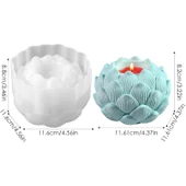 Silikon Çiçek Tomurcuğu Tealight Mumluk Kalıbı thumbnail 2