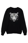 fame-stoned Kaplan Baskılı Sweatshirt thumbnail 1