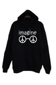 fame-stoned John Lennon Baskılı Kapüşonlu Sweatshirt thumbnail 1