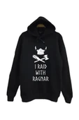 fame-stoned Vikings Baskılı Kapüşonlu Sweatshirt thumbnail 1