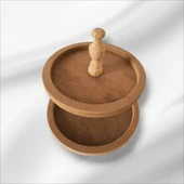 Ahşap boyanabilir iki katlı sunumluk thumbnail 5