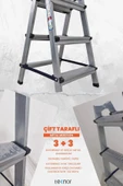 Teknor Kutlu Çift Taraflı 3+3 Metal Merdiven thumbnail 4