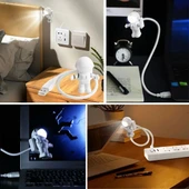 BUFFER USB Astronot Gece Lambası, Masa Lambası, Kitap Okuma Lambası Işığı thumbnail 1