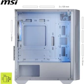 MSI MAG FORCE M100R WHITE GAMING MICRO-TOWER PC KASASI BEYAZ thumbnail 5