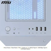 MSI MAG FORCE M100R WHITE GAMING MICRO-TOWER PC KASASI BEYAZ thumbnail 6