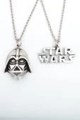 2'li Star Wars - Darth Vader Gümüş Kaplama Kolye Seti thumbnail 1