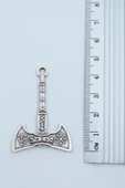 Viking Run Sembol Balta Gümüş Kaplama Kolye Ucu thumbnail 2