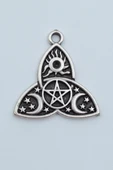 Triquetra Gümüş Kaplama Kolye Ucu thumbnail 1