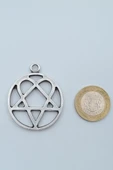 Heartagram Gümüş Kaplama Örme Zincir Kolye thumbnail 4