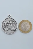Arctic Monkeys Gümüş Kaplama Deri İp Kolye thumbnail 4