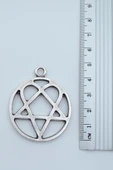 Heartagram Gümüş Kaplama Kolye Ucu thumbnail 2