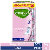 Molped Anatomik Gece Ped Mega Fırsat 30 Adet thumbnail 1