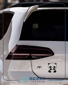 Sevimli Panda Araba Sticker 17x17 Cm Siyah thumbnail 3