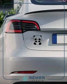 Sevimli Panda Araba Sticker 17x17 Cm Siyah thumbnail 4