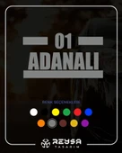 01 Adanalı Araba Sticker 17x17 Cm Gri thumbnail 1