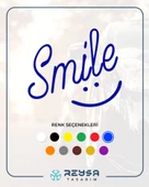 Smile Sticker 17x17 Cm Mavi thumbnail 1