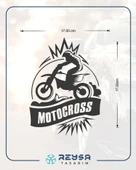 Motokros Sticker 17x17 Cm Siyah thumbnail 2