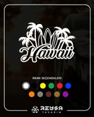 Hawaii Sticker 17x17 Cm Beyaz thumbnail 1
