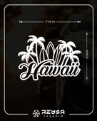 Hawaii Sticker 17x17 Cm Beyaz thumbnail 2