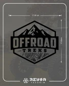 Offroad ve Dağ Sticker 17x17 Cm Siyah thumbnail 2