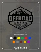 Offroad ve Dağ Sticker 17x17 Cm Siyah thumbnail 1