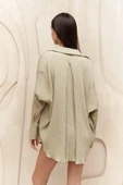 Mai Collection Durres Haki Oversize Gömlek thumbnail 3