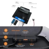 EvaCool 100W Type-C, USB Çıkışlı Katlanabilir Portatif Güneş Paneli thumbnail 3