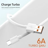 Xiaomi Turbo Hızlı Şarj Kablosu 6a Type-C thumbnail 1