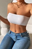 Straplez Kadın Büstiyer Beyaz thumbnail 4