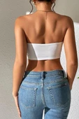 Straplez Kadın Büstiyer Beyaz thumbnail 5