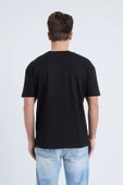 Moxe Collection Erkek Oversize Basic Tişört Siyah thumbnail 5