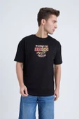 Moxe Collection Erkek Oversize Baskılı Tişört Siyah 2000 thumbnail 2