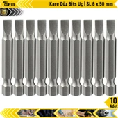 Gfb Kare Düz Bits Uç | Sl 6 X 50 Mm | 10 Adet thumbnail 1