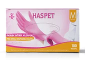 Pudrasız Pembe Nitril Eldiven Medium HasPet 100lü thumbnail 1